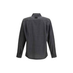 Dolce & Gabbana Gray Wool Oves Aries Dress Shirt