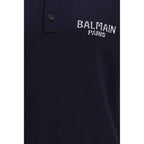 Balmain Blue Wool Oves Aries Polo Shirt