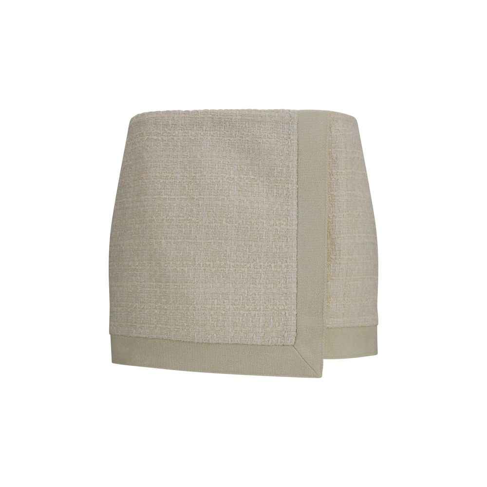 Balmain Beige Wool Oves Aries Mini Skirt