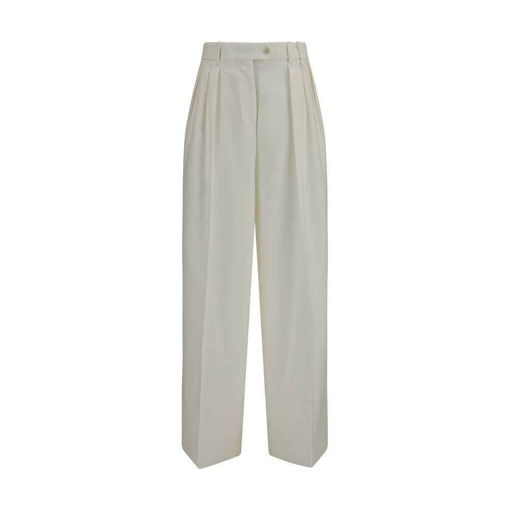 Calvin Klein White Wool Oves Aries Casual Pants