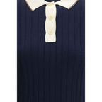 Brunello Cucinelli Blue Wool Oves Aries Polo Shirt