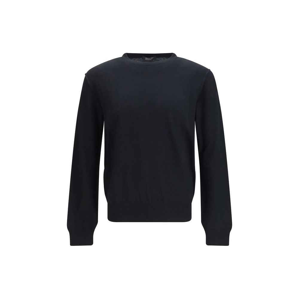 Aragona Cashmere Black Wool Oves Aries Sweatshirt