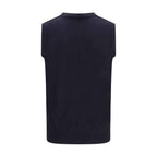 Aragona Cashmere Blue Wool Oves Aries Sleeveles Sweater