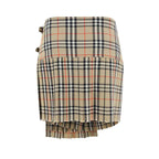 Burberry Beige Wool Oves Aries Mini Skirt