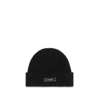 Burberry Black Wool Oves Aries Beanie