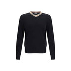 Burberry Black Wool Oves Aries Sweatshirt