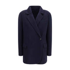 Brunello Cucinelli Blue Wool Oves Aries Full-Length Jacket