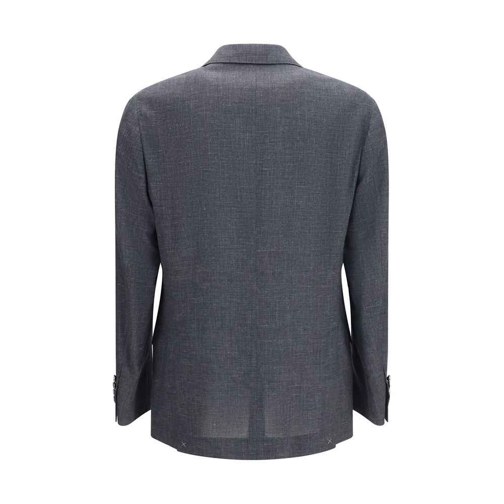Brunello Cucinelli Gray Wool Oves Aries Blazer