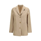 Lardini Beige Wool Oves Aries Full-Length Jacket