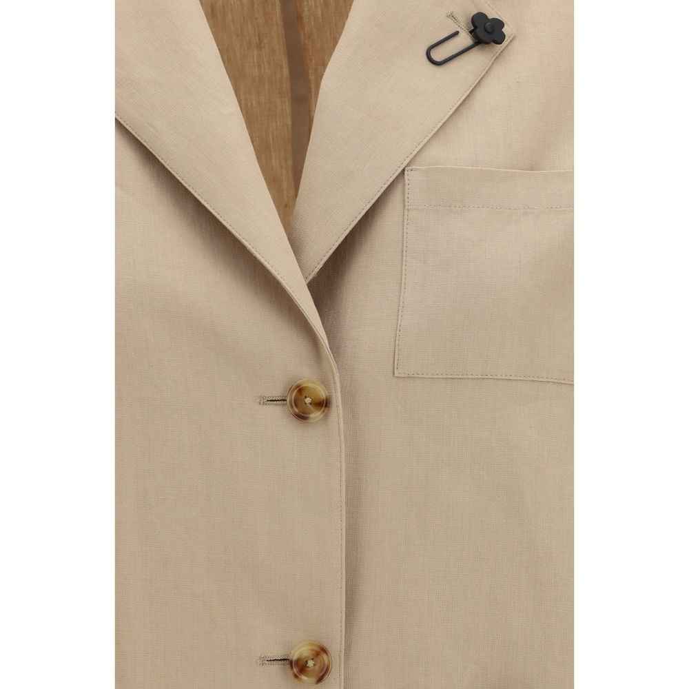Lardini Beige Wool Oves Aries Full-Length Jacket