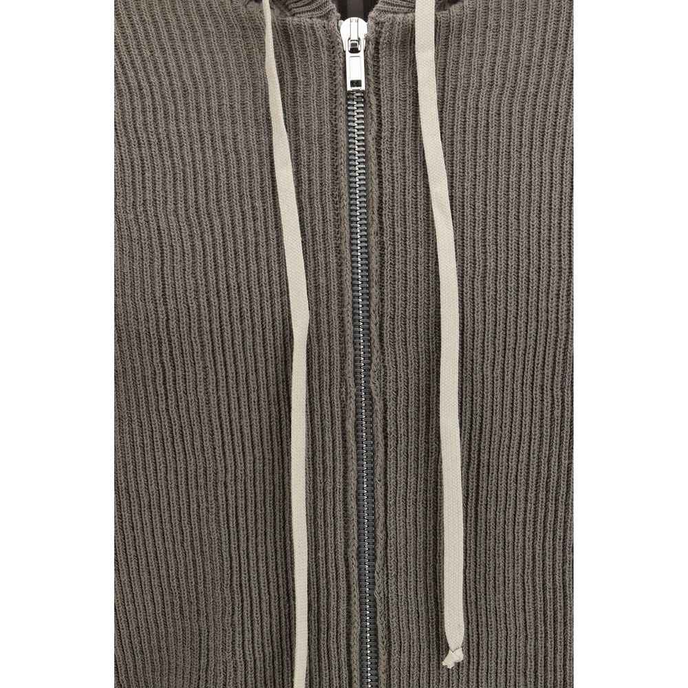 Rick Owens Gray Wool Oves Aries Hoodie