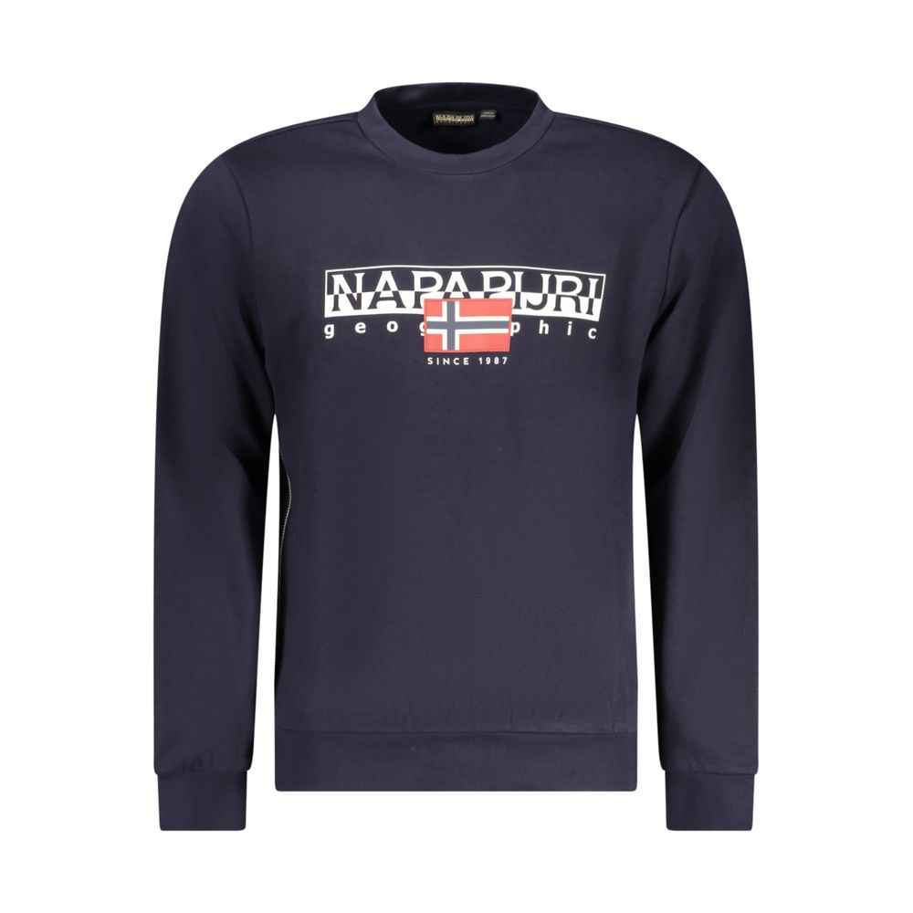 Napapijri Blue Cotton Men Sweater