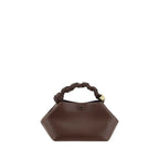 Ganni Brown Recycled Leather Handbag