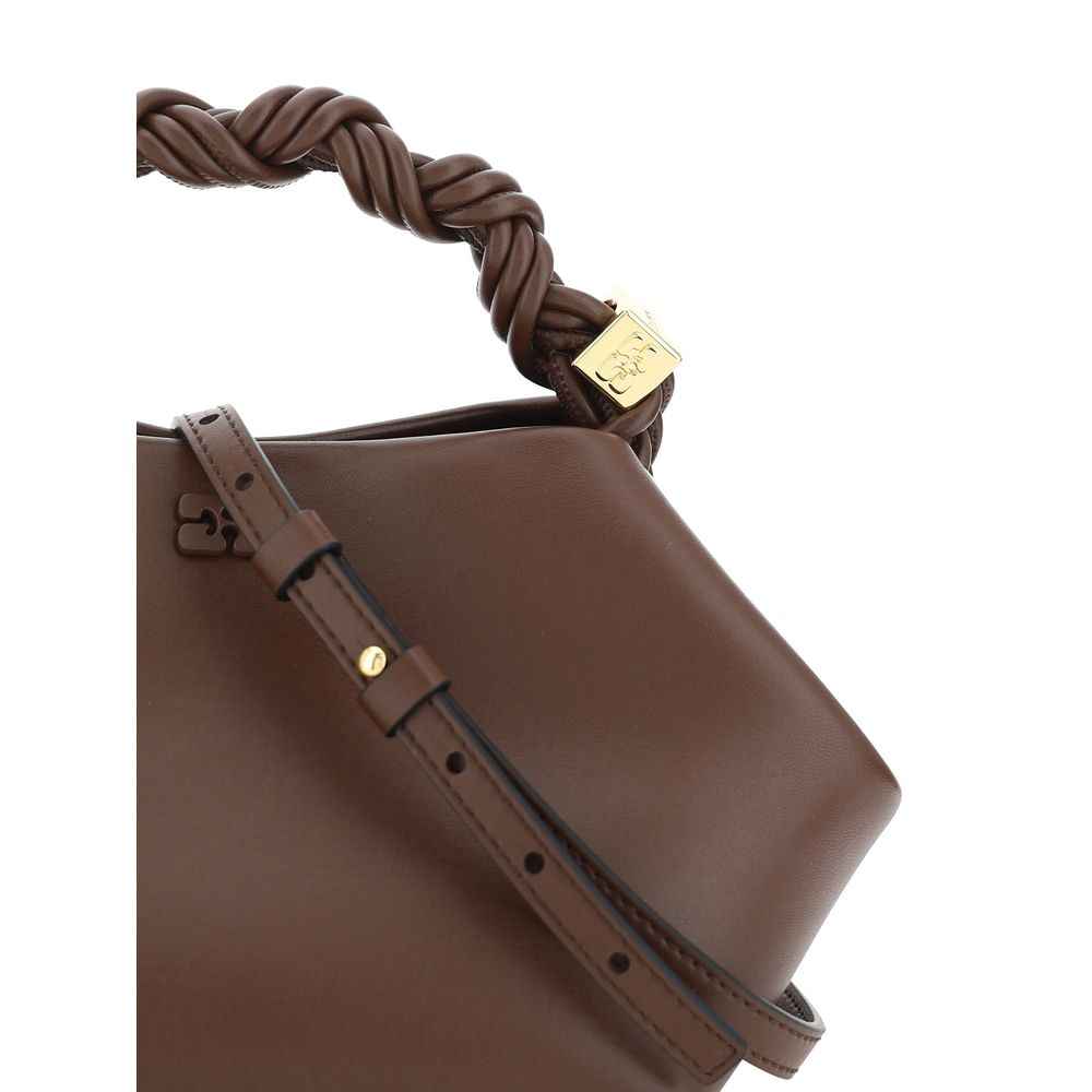 Ganni Brown Recycled Leather Handbag