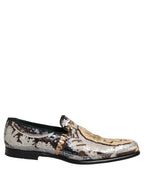 Dolce & Gabbana Multicolor Embroidered Sequin Loafers Shoes