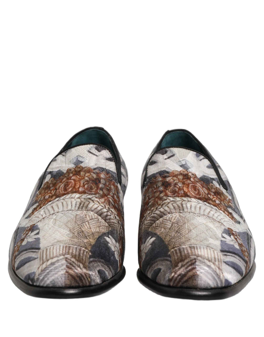 Dolce & Gabbana Multicolor Floral Tapestry Embroidery Loafer Shoes