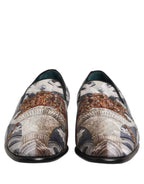 Dolce & Gabbana Multicolor Floral Tapestry Embroidery Loafer Shoes