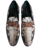 Dolce & Gabbana Multicolor Floral Tapestry Embroidery Loafer Shoes