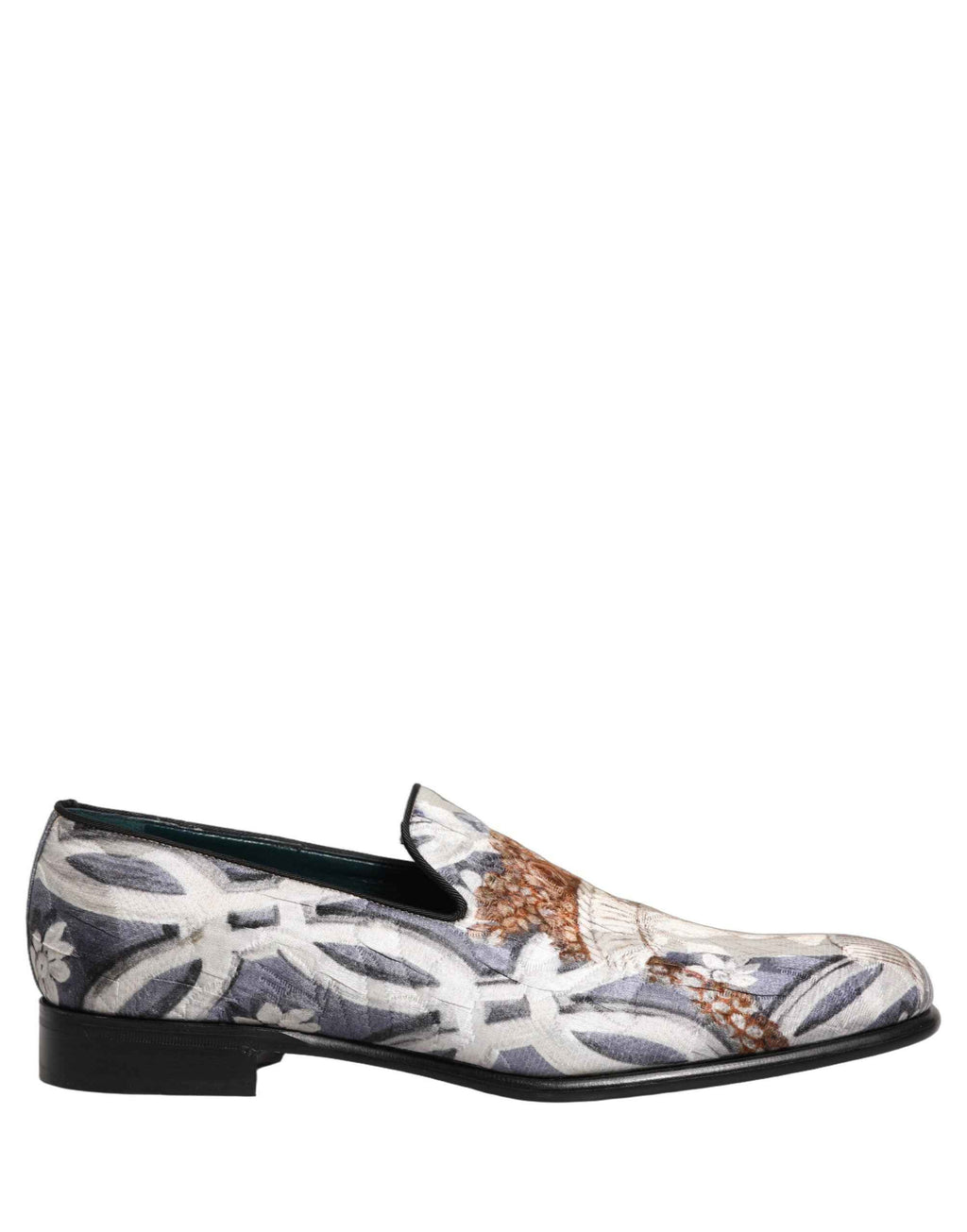 Dolce & Gabbana Multicolor Floral Tapestry Embroidery Loafer Shoes
