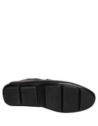 Dolce & Gabbana Black Deerskin Leather Driver Loafers Shoes