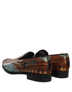 Dolce & Gabbana Multicolor Embroidered Sequin Loafers Shoes
