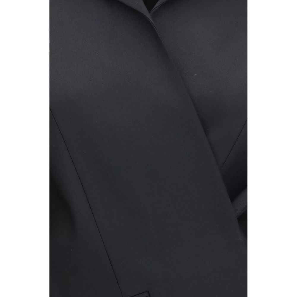 Khaite Black Wool Oves Aries Full-Length Jacket