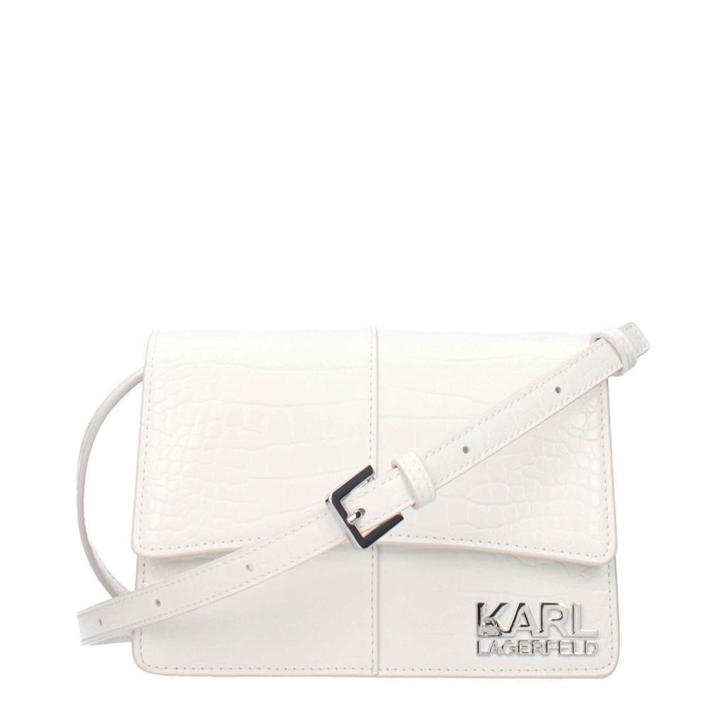 Karl Lagerfeld White Polyethylene Crossbody Bag