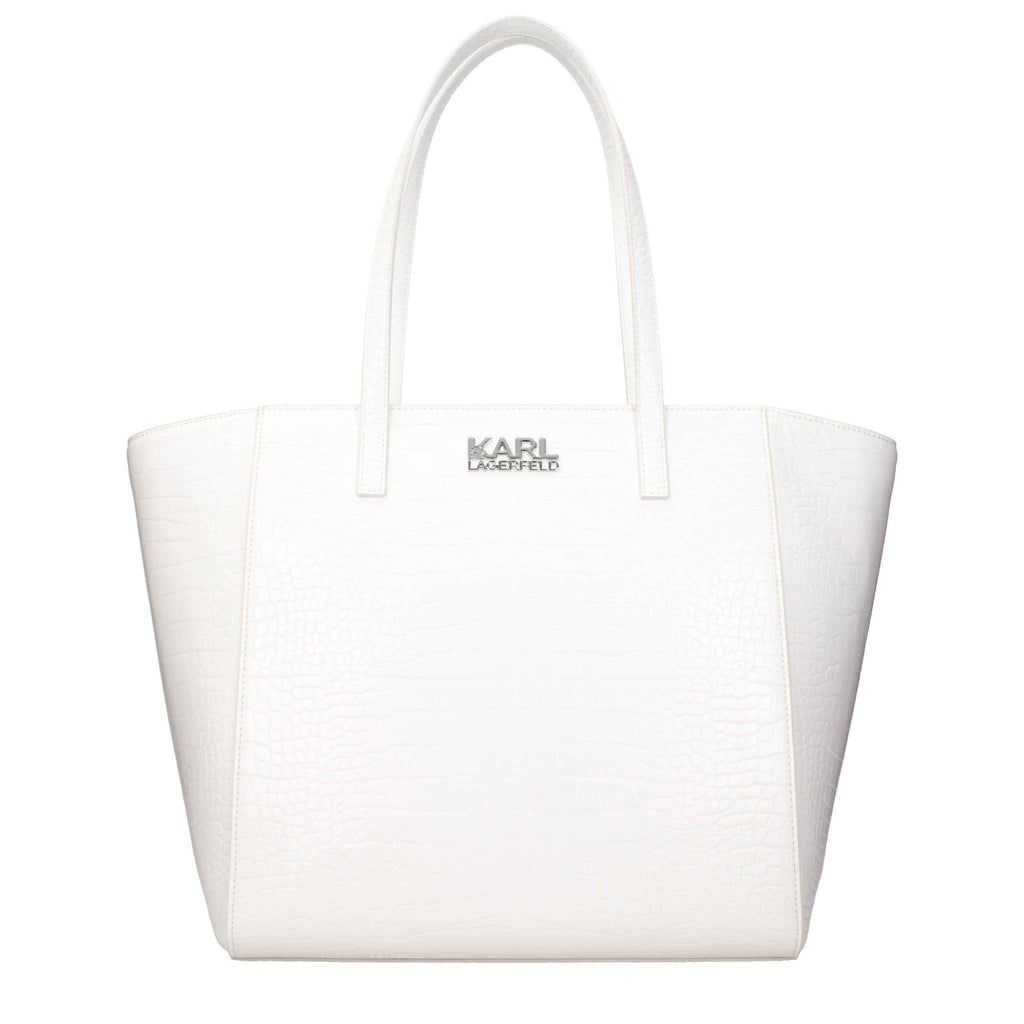 Karl Lagerfeld White Polyethylene Shoulder Bag