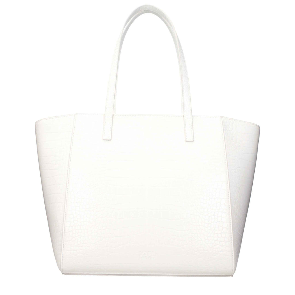 Karl Lagerfeld White Polyethylene Shoulder Bag