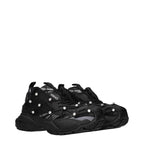 Versace Black Fabric Chunky Sneakers