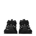 Versace Black Fabric Chunky Sneakers