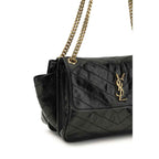 Saint Laurent Black Calf Leather Bos Taurus Shoulder Bag
