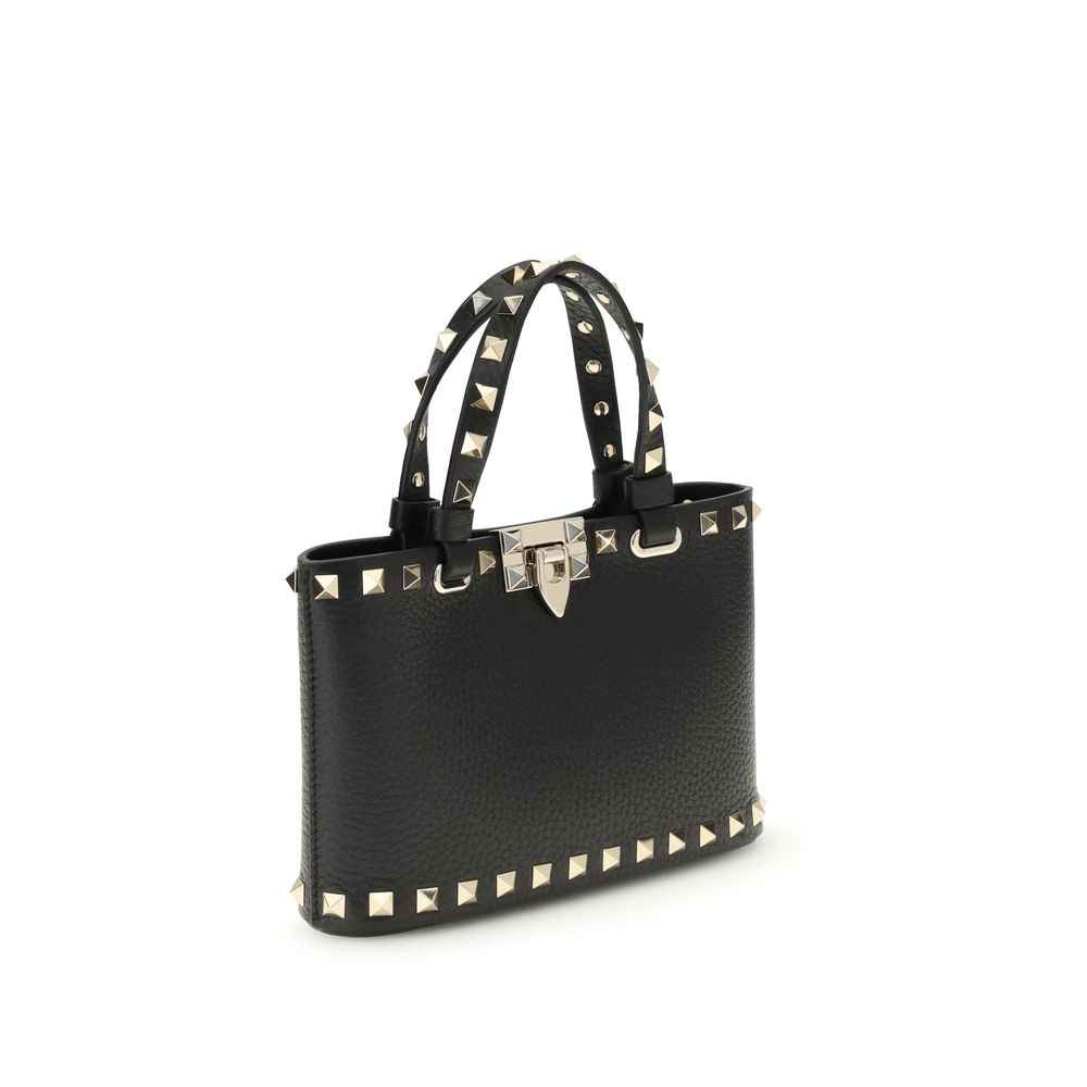 Valentino Garavani Black Calf Leather Bos Taurus Shoulder Bag