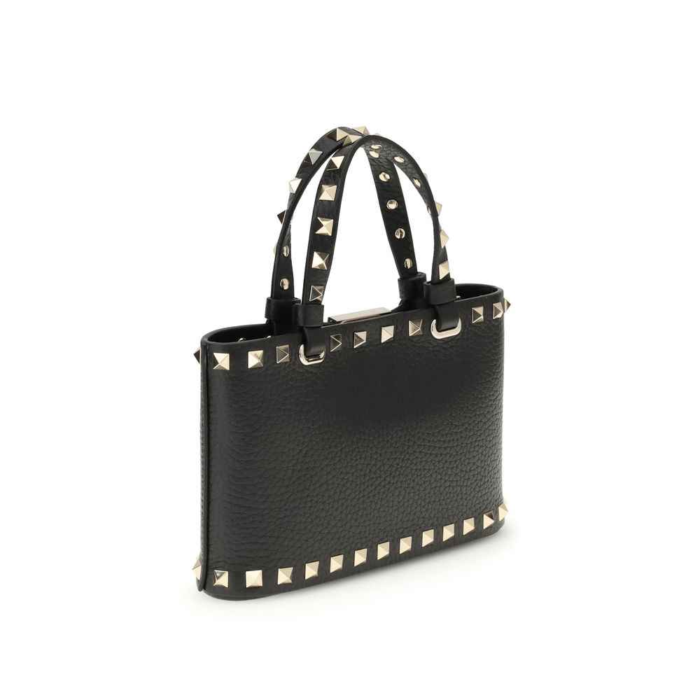 Valentino Garavani Black Calf Leather Bos Taurus Shoulder Bag
