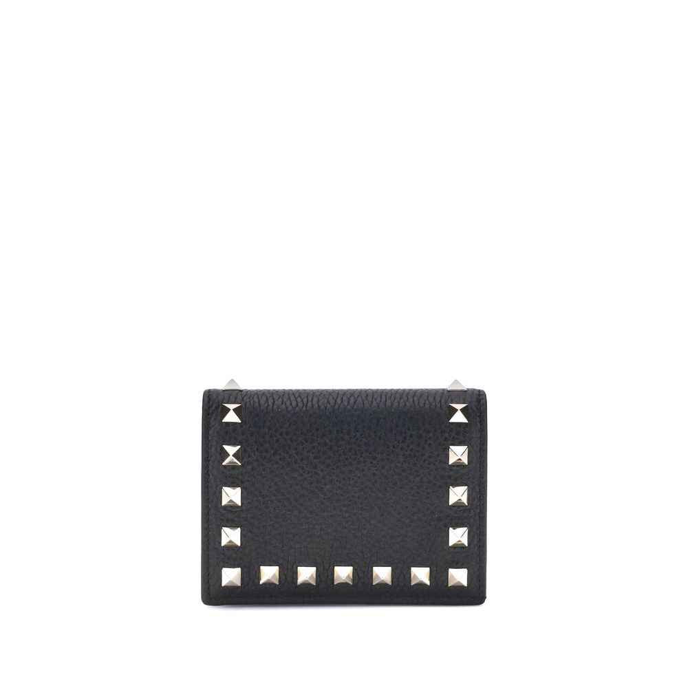 Valentino Garavani Black Calf Leather Bos Taurus Wallet