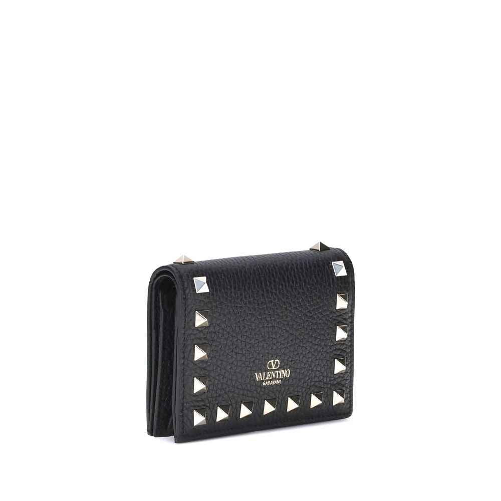Valentino Garavani Black Calf Leather Bos Taurus Wallet