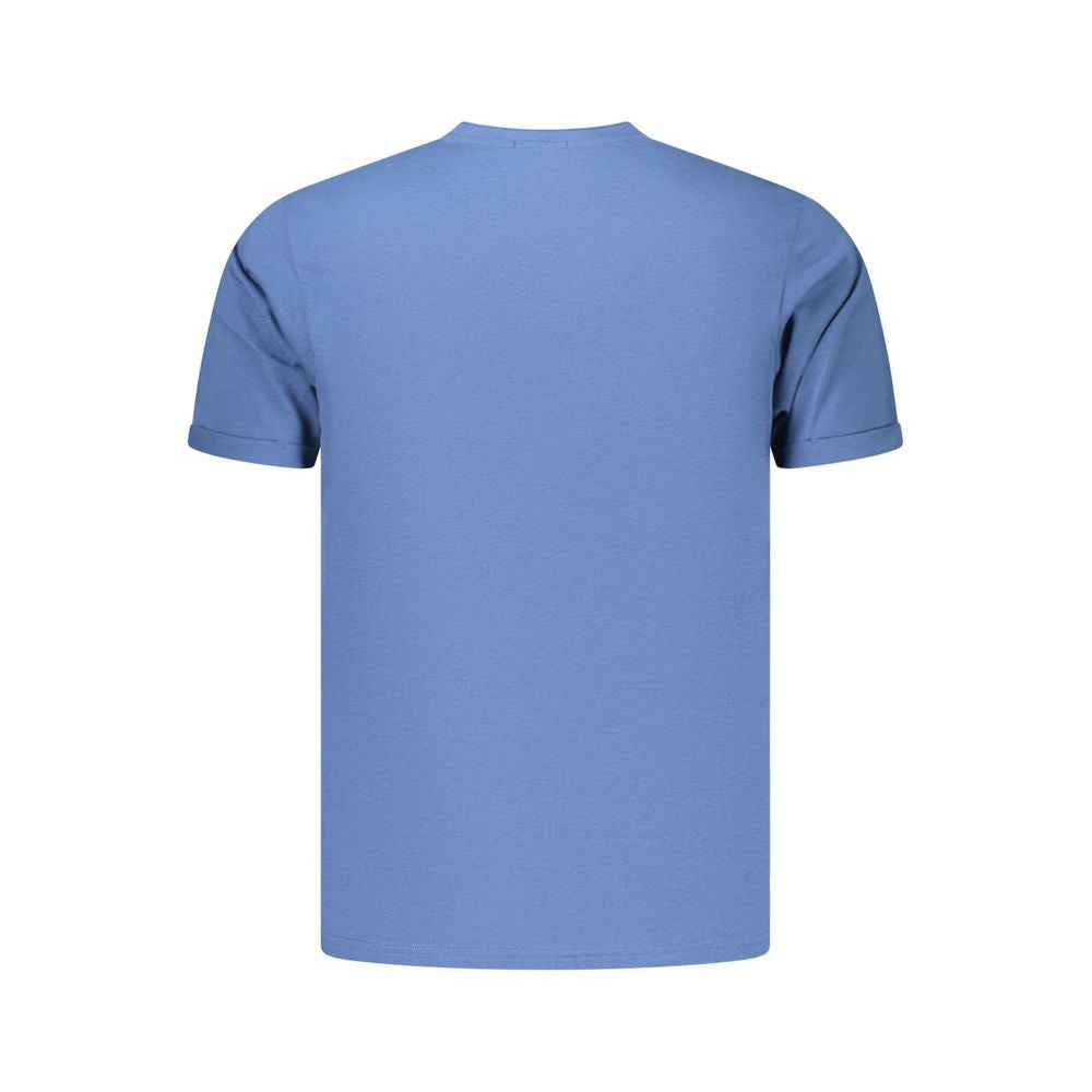 Coveri Moving Blue Cotton Men's T-Shirt