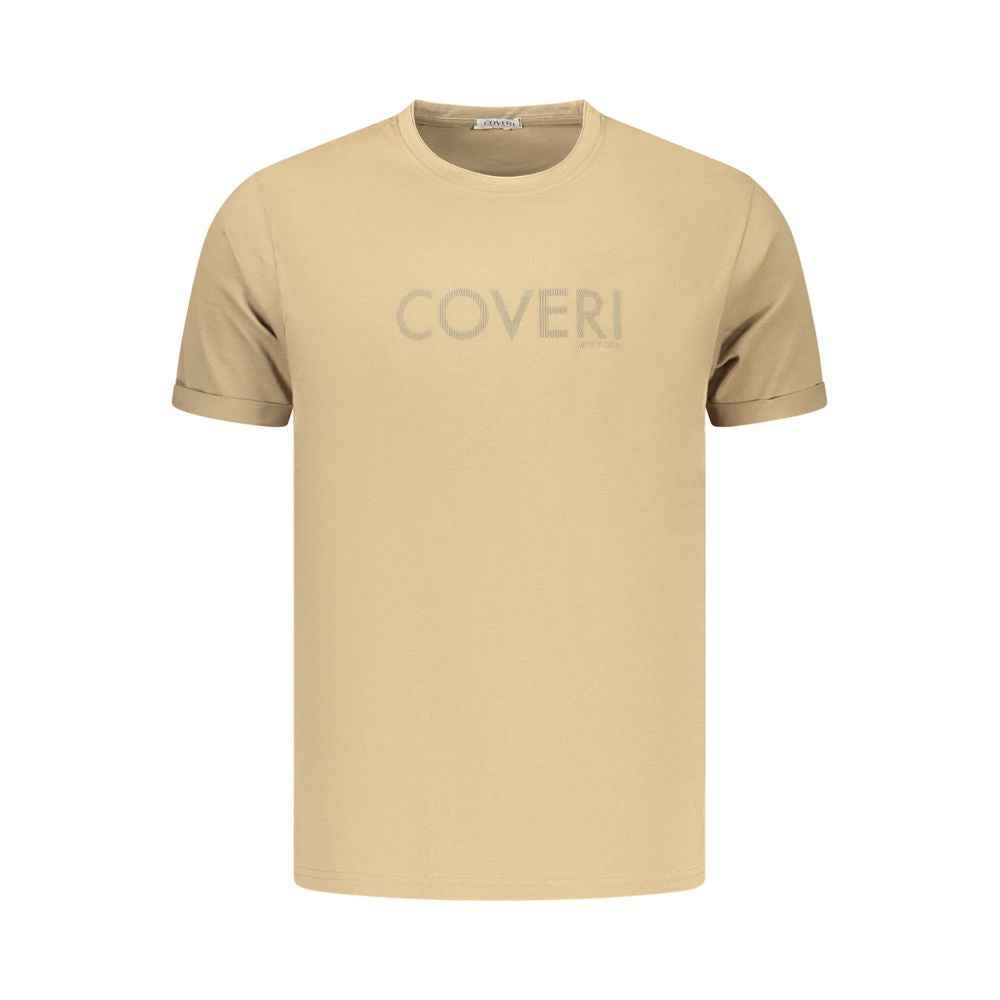 Coveri Moving Brown Cotton Men's Shirt