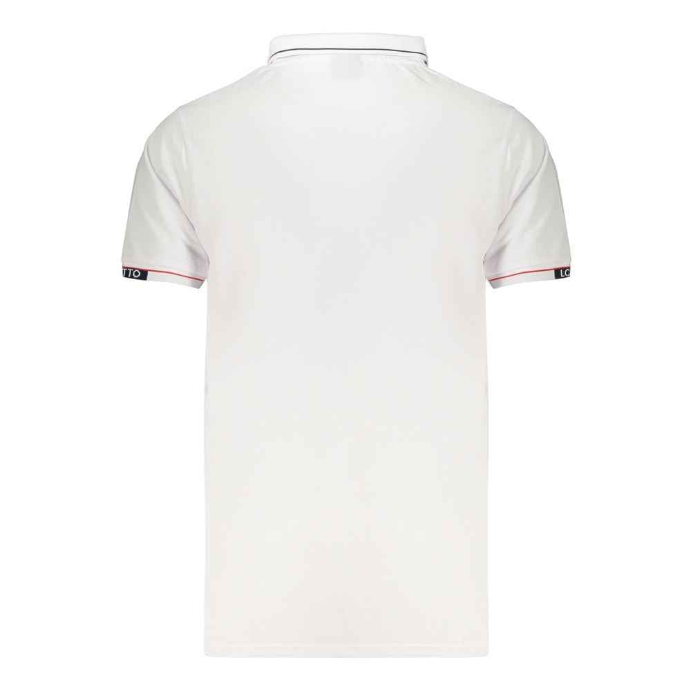 Lotto White Polyester Men's Polo Shirt