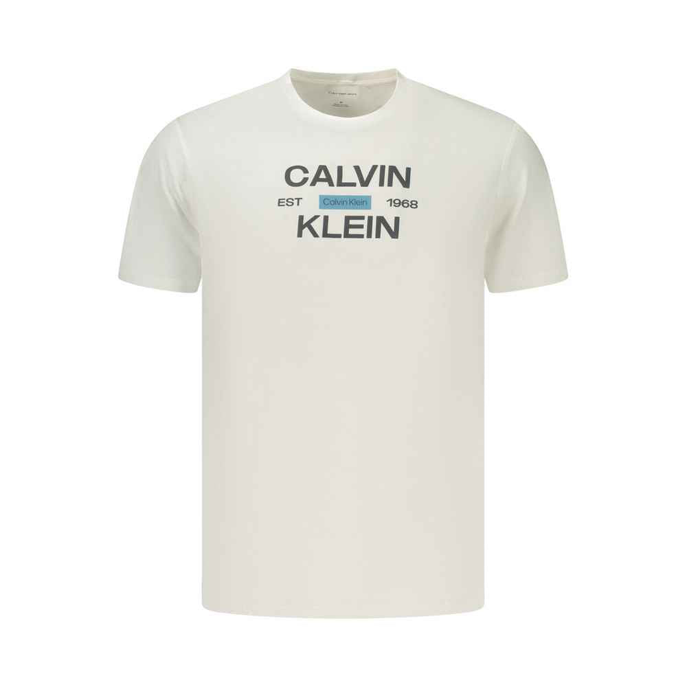 Calvin Klein White Cotton Men's T-Shirt
