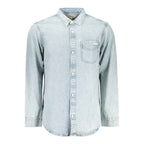 Calvin Klein Azzurro Cotton Mens Shirt