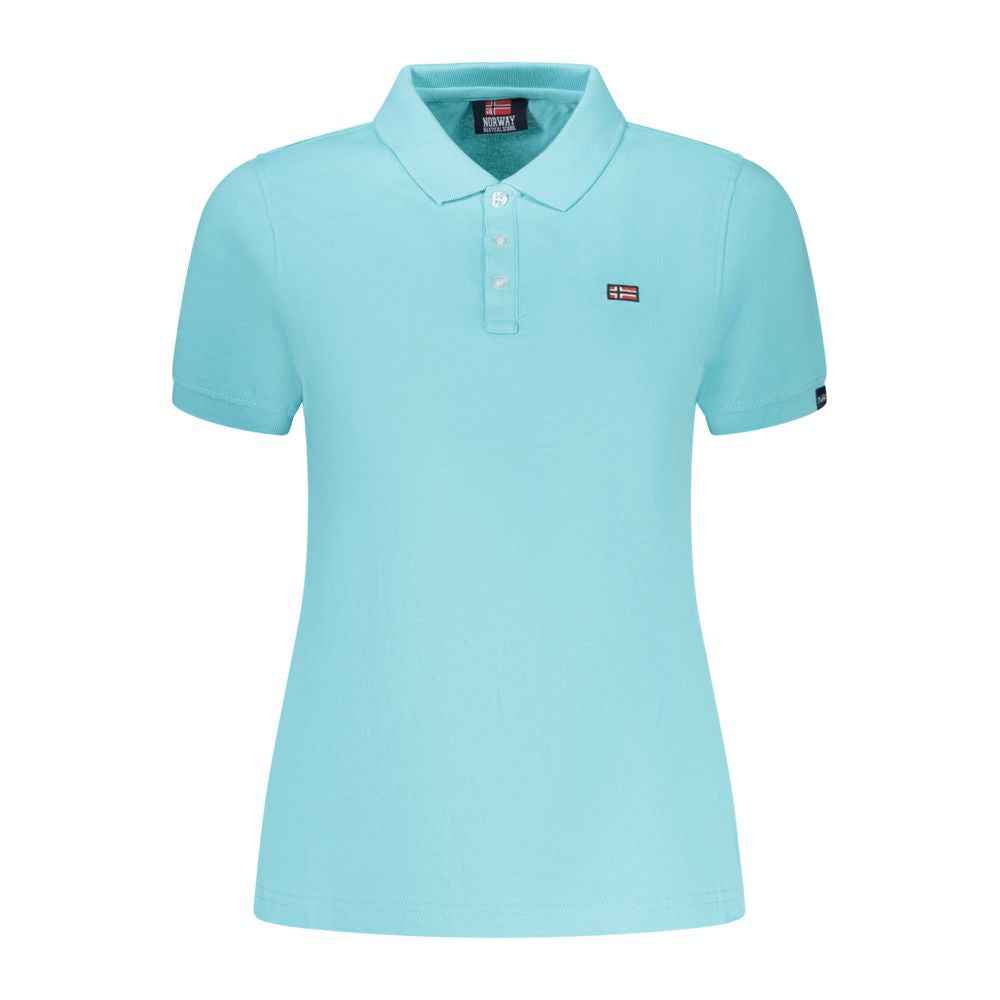 Norway 1963 Azzurro Cotton Womens Polo