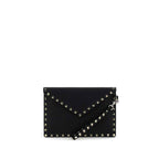Valentino Garavani Black Calf Leather Bos Taurus Wallet