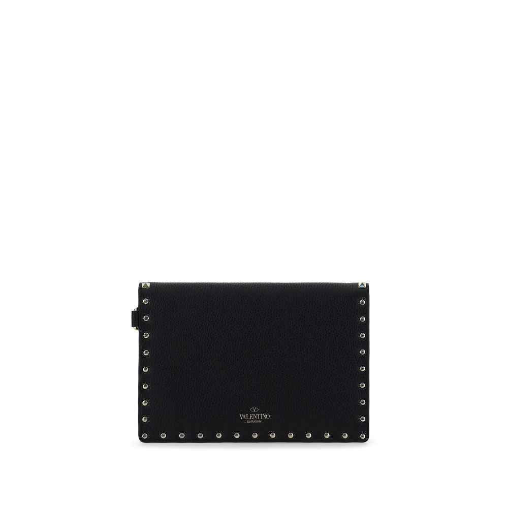 Valentino Garavani Black Calf Leather Bos Taurus Wallet