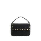 Valentino Garavani Black Calf Leather Bos Taurus Shoulder Bag