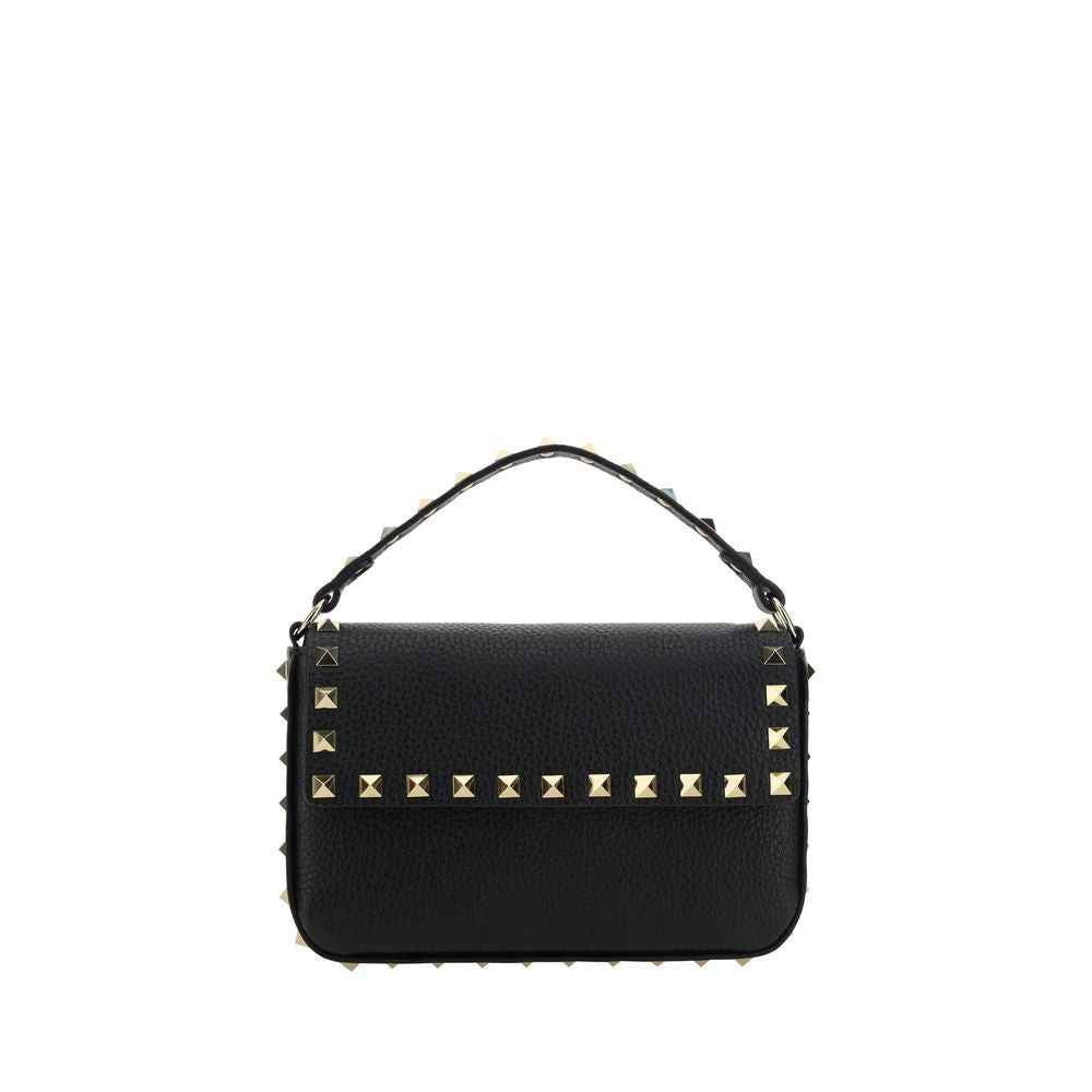 Valentino Garavani Black Calf Leather Bos Taurus Shoulder Bag