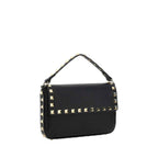 Valentino Garavani Black Calf Leather Bos Taurus Shoulder Bag