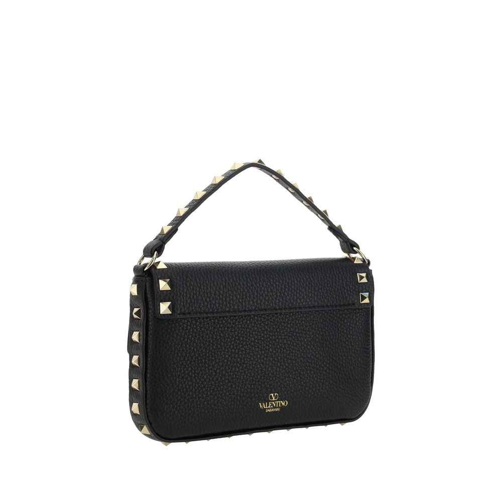 Valentino Garavani Black Calf Leather Bos Taurus Shoulder Bag