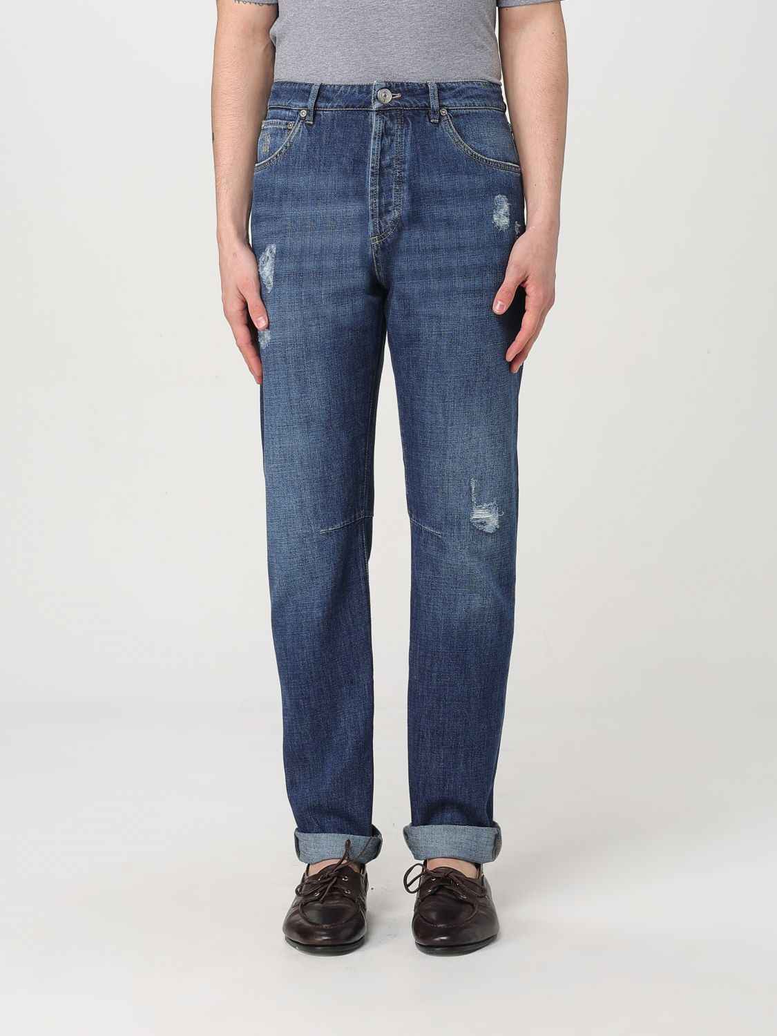 Brunello Cucinelli Blue Denim Straight-Leg Jeans
