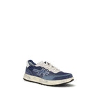 Premiata Blue Calf Leather Bos Taurus Low Top Sneakers